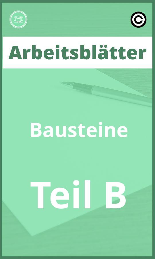 Bausteine Teil B Arbeitsblätter PDF Lösungen