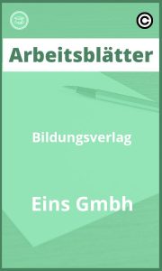 Bildungsverlag Eins Gmbh Arbeitsblätter Lösungen PDF