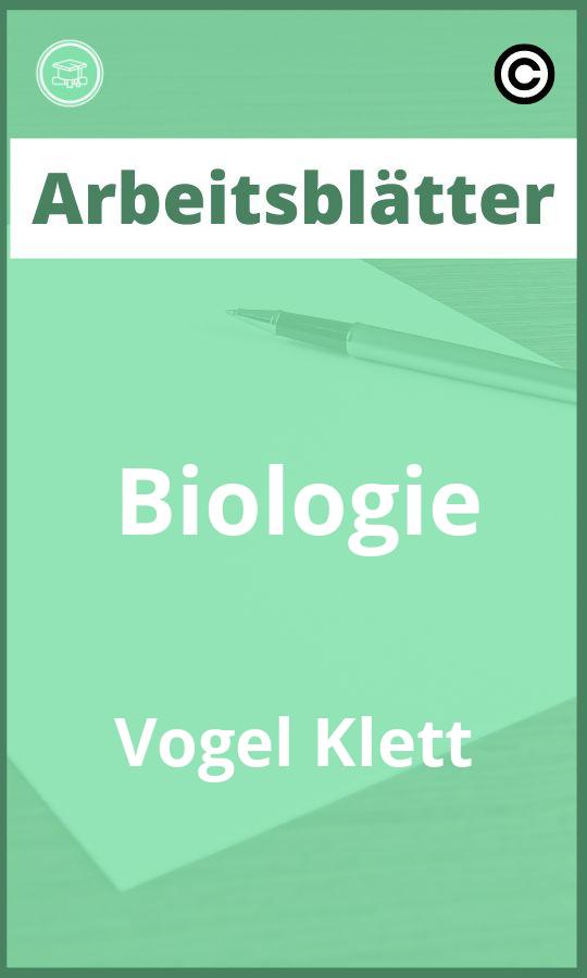 Biologie Vögel Klett Arbeitsblätter mit Lösungen PDF