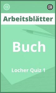 Buch Löcher Quiz 1 Arbeitsblätter PDF mit Lösungen