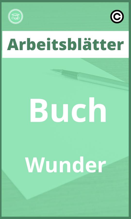 Buch Wunder Arbeitsblätter mit Lösungen PDF