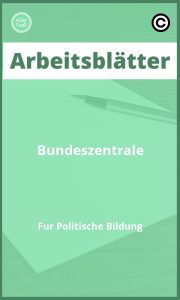 Bundeszentrale Für Politische Bildung Arbeitsblätter PDF mit Lösungen