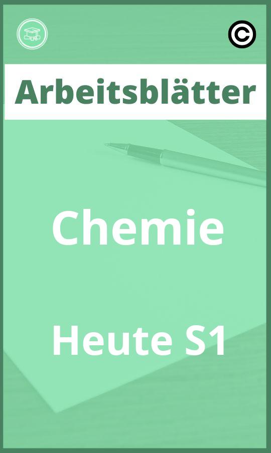 Chemie Heute S1 Arbeitsblätter Lösungen PDF