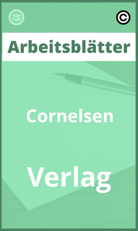 Arbeitsblätter Cornelsen Verlag PDF mit Lösungen