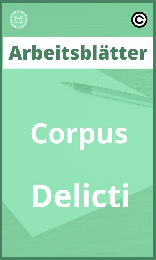 Arbeitsblätter Corpus Delicti PDF Lösungen