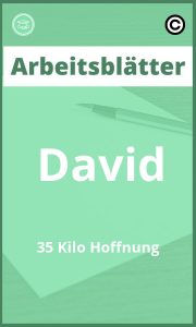 Arbeitsblätter David 35 Kilo Hoffnung mit Lösungen PDF