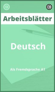 Deutsch Als Fremdsprache A1 Arbeitsblätter Lösungen PDF