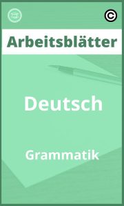 Arbeitsblätter Deutsch Grammatik mit Lösungen PDF