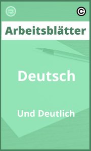 Deutsch Und Deutlich Arbeitsblätter PDF Lösungen