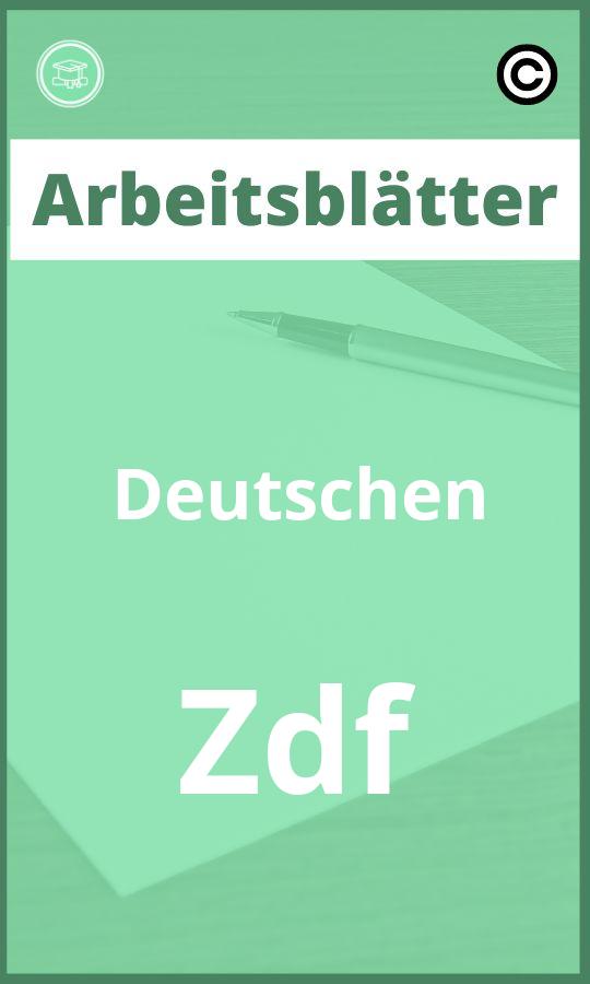 Deutschen Zdf Arbeitsblätter PDF Lösungen