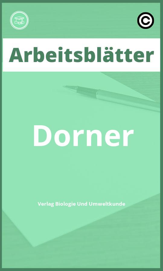 Arbeitsblätter Dorner Verlag Biologie Und Umweltkunde Lösungen PDF