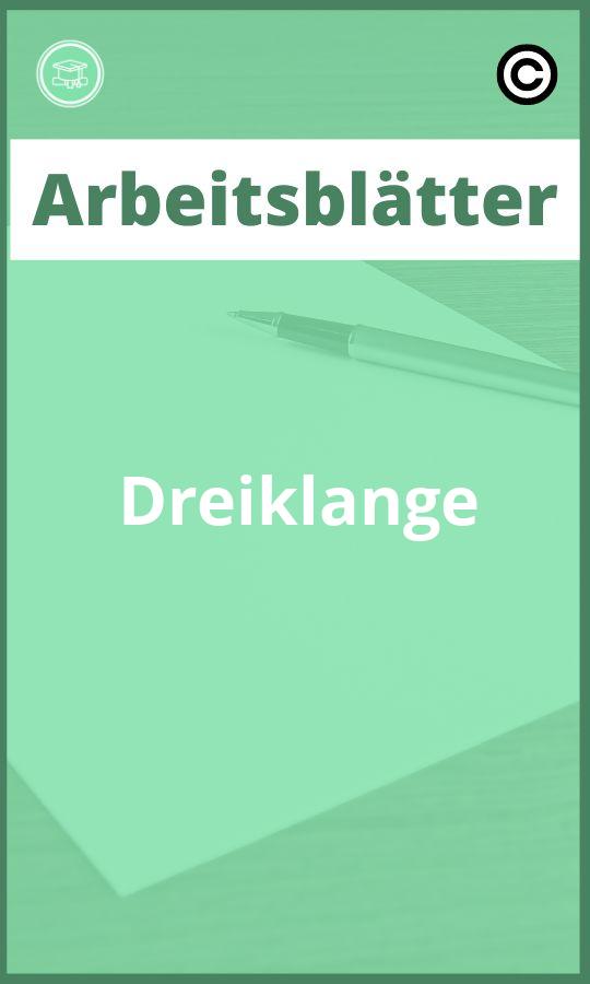 Arbeitsblätter Dreiklänge PDF Lösungen