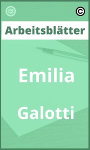 Arbeitsblätter Emilia Galotti PDF mit Lösungen