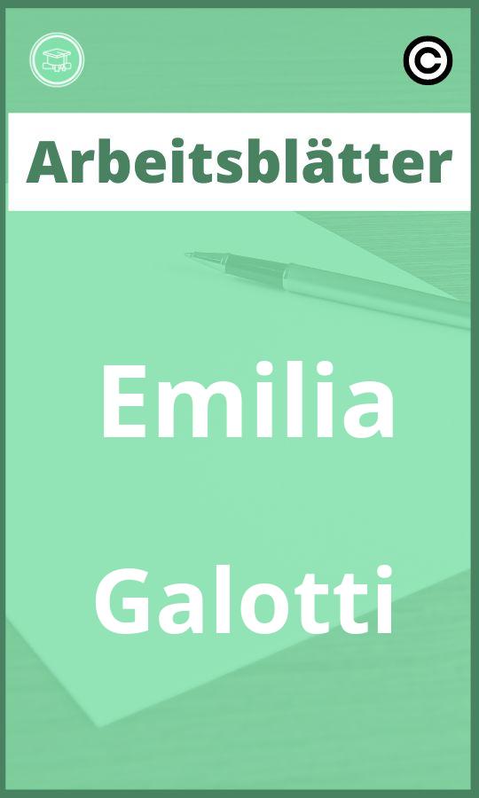 Arbeitsblätter Emilia Galotti PDF Lösungen