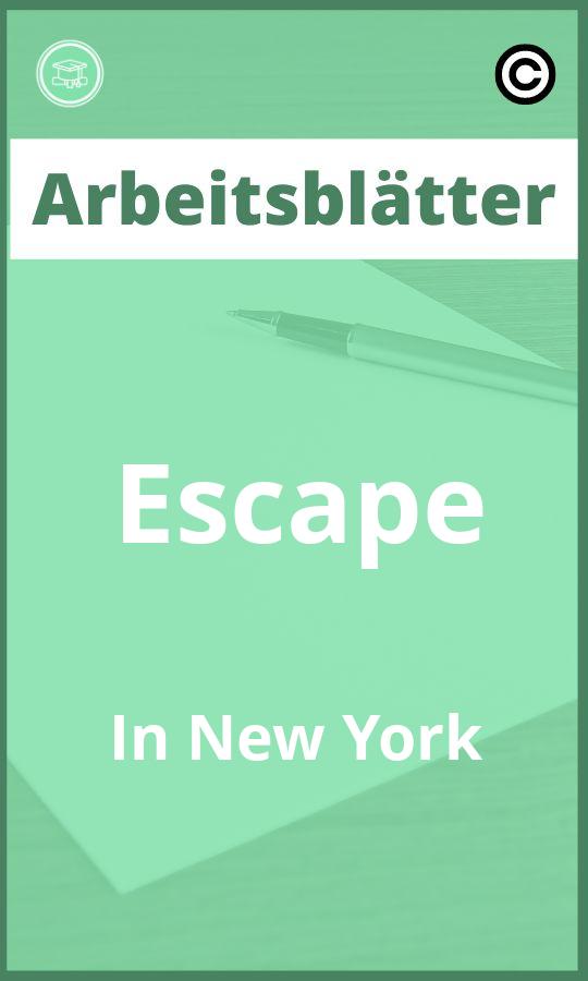 Escape In New York Arbeitsblätter Lösungen PDF