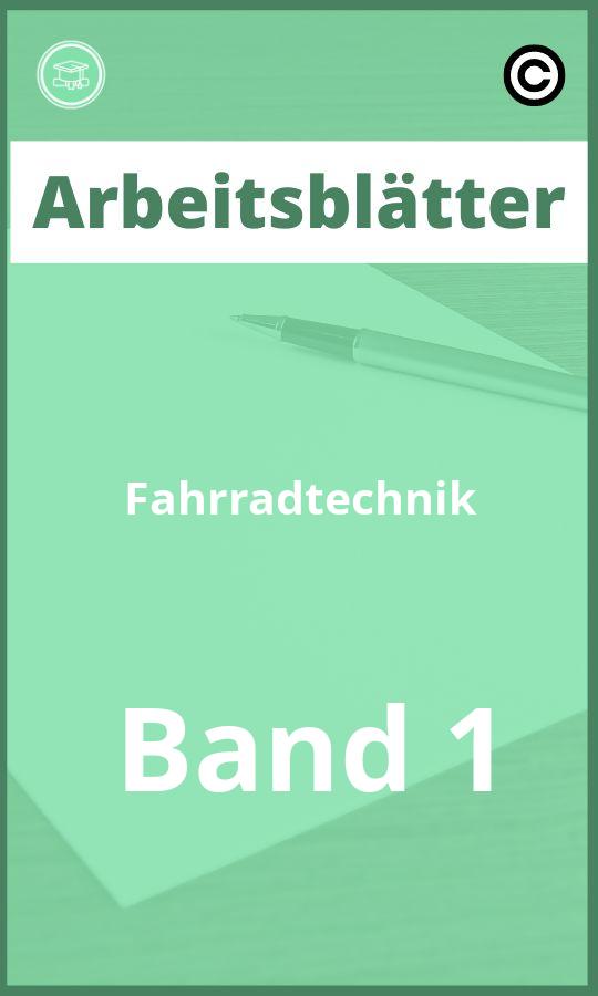 Arbeitsblätter Fahrradtechnik Band 1 PDF mit Lösungen