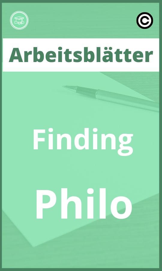 Arbeitsblätter Finding Philo PDF mit Lösungen