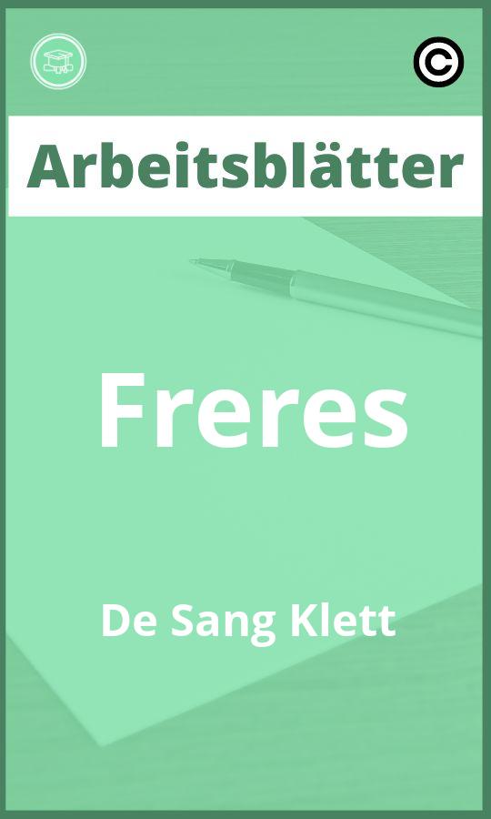 Arbeitsblätter Frères De Sang Klett Lösungen PDF