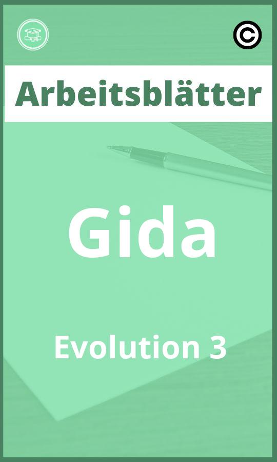 Arbeitsblätter Gida Evolution 3 mit Lösungen PDF