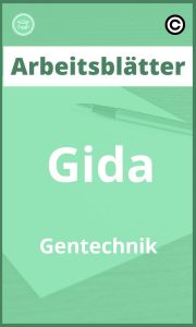 Gida Gentechnik Arbeitsblätter mit Lösungen PDF