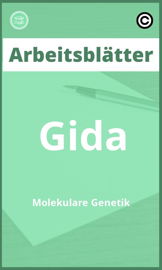 Gida Molekulare Genetik Arbeitsblätter Lösungen PDF