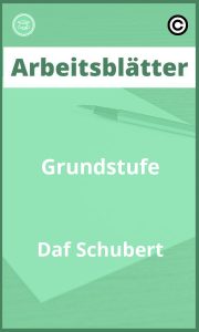 Arbeitsblätter Grundstufe Daf Schubert PDF Lösungen