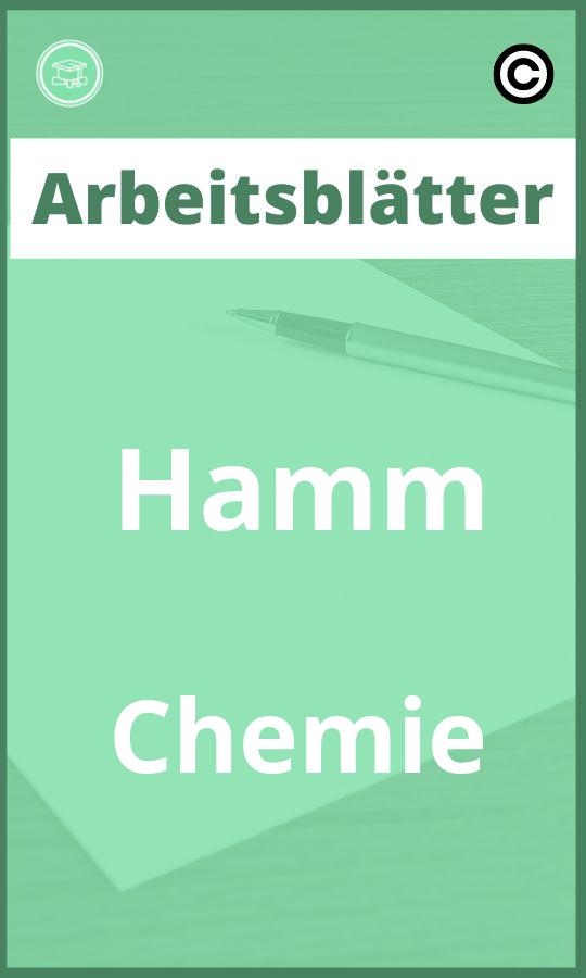 Hamm Chemie Arbeitsblätter PDF Lösungen