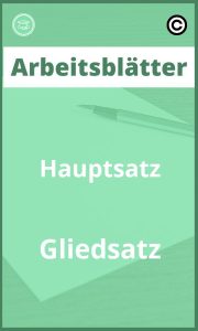 Arbeitsblätter Hauptsatz Gliedsatz PDF Lösungen