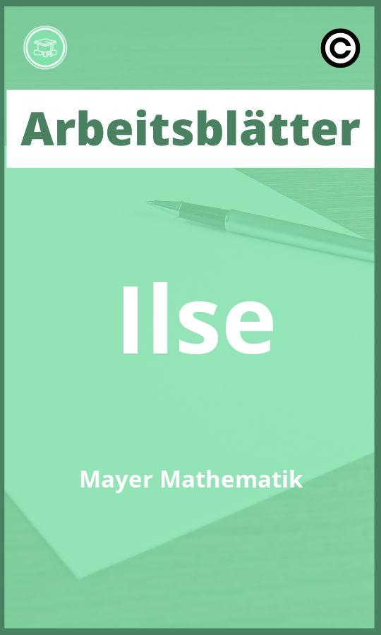 Ilse Mayer Mathematik Arbeitsblätter Lösungen PDF