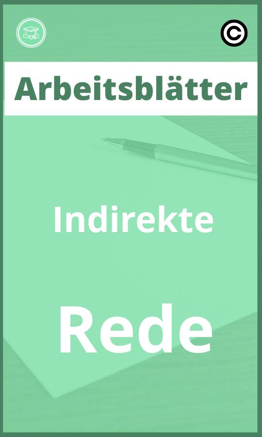 Indirekte Rede Arbeitsblätter PDF Lösungen