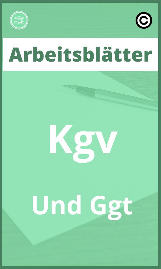 Kgv Und Ggt Arbeitsblätter PDF mit Lösungen