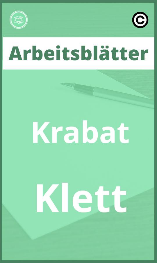 Arbeitsblätter Krabat Klett PDF Lösungen