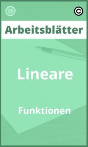 Lineare Funktionen Arbeitsblätter PDF mit Lösungen