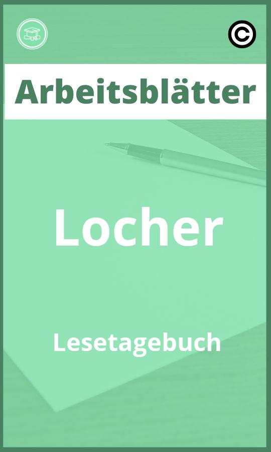 Löcher Lesetagebuch Arbeitsblätter Lösungen PDF