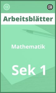 Mathematik Sek 1 Arbeitsblätter PDF Lösungen