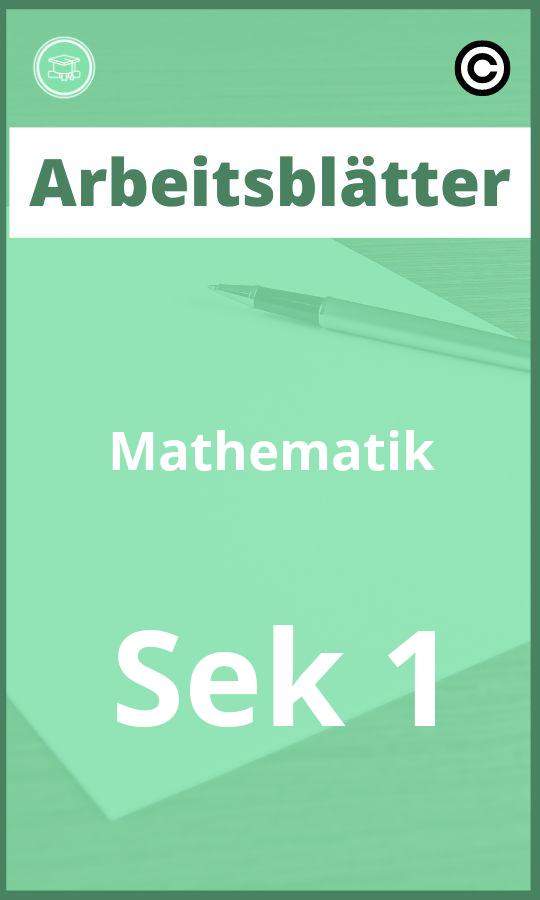 Mathematik Sek 1 Arbeitsblätter PDF mit Lösungen