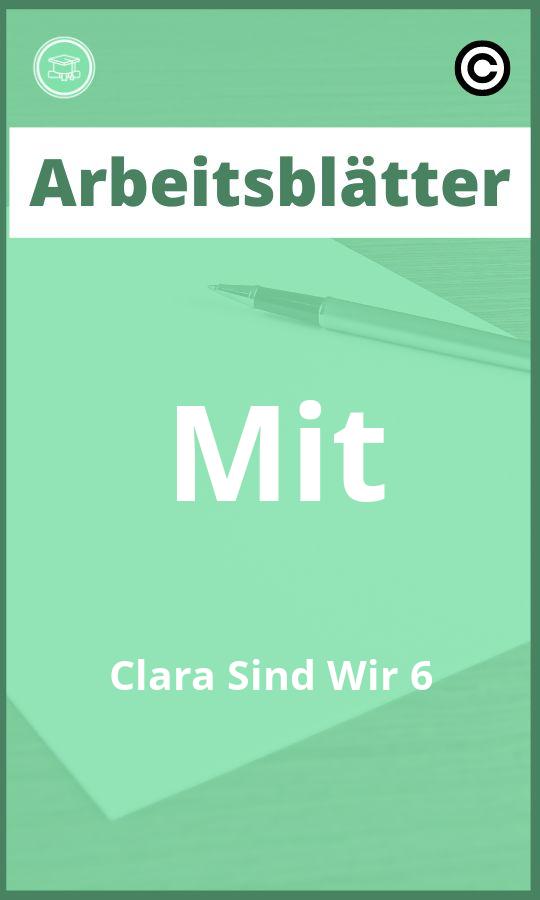 Arbeitsblätter Mit Clara Sind Wir 6 PDF Lösungen