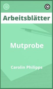 Arbeitsblätter Mutprobe Carolin Philipps Lösungen PDF