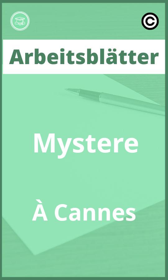 Arbeitsblätter Mystère À Cannes PDF Lösungen