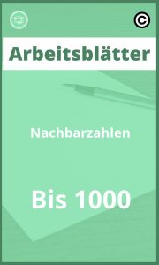 Arbeitsblätter Nachbarzahlen Bis 1000 Lösungen PDF