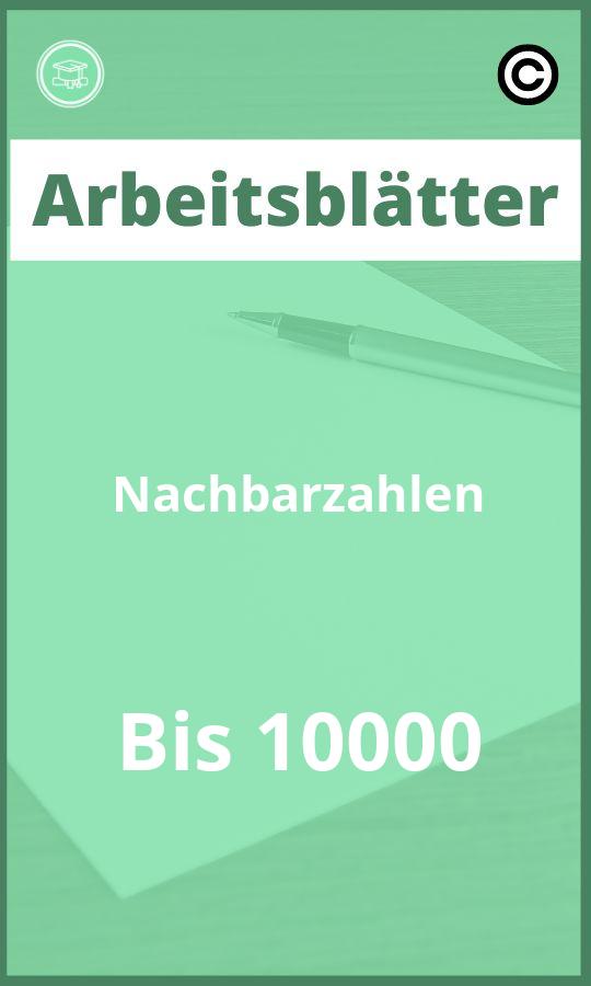 Nachbarzahlen Bis 10000 Arbeitsblätter mit Lösungen PDF