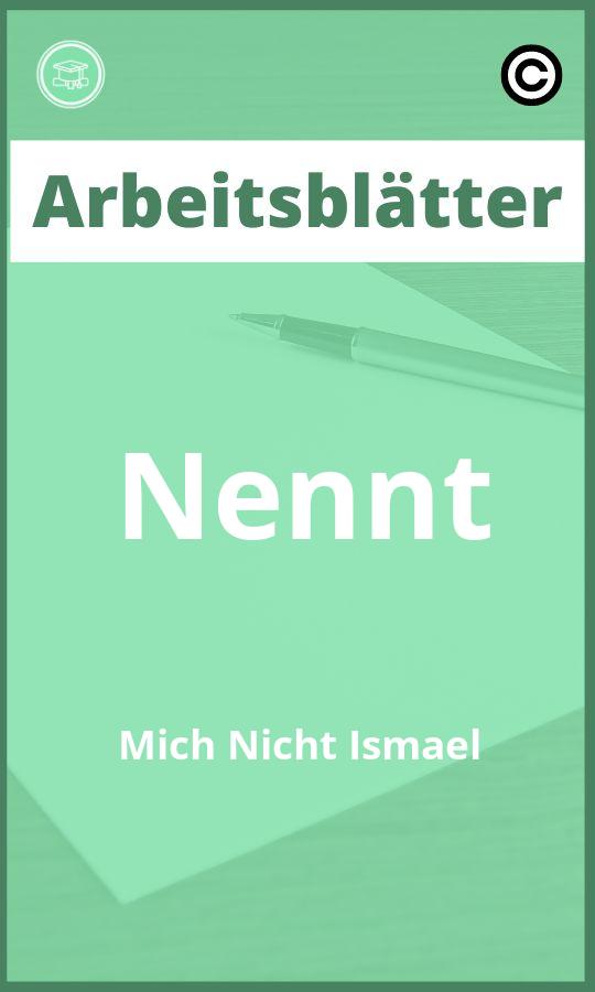 Arbeitsblätter Nennt Mich Nicht Ismael mit Lösungen PDF