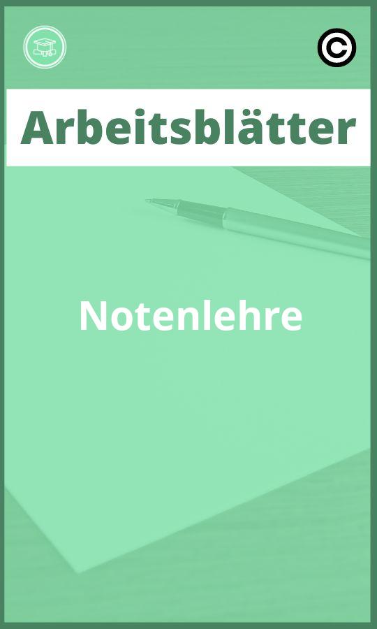 Notenlehre Arbeitsblätter mit Lösungen PDF