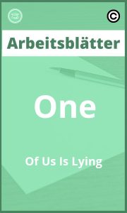 One Of Us Is Lying Arbeitsblätter Lösungen PDF