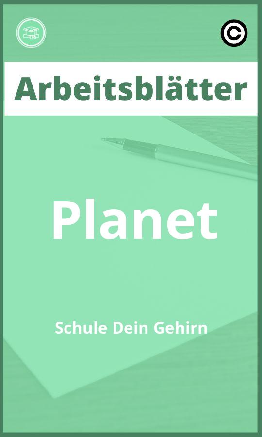 Planet Schule Dein Gehirn Arbeitsblätter PDF mit Lösungen