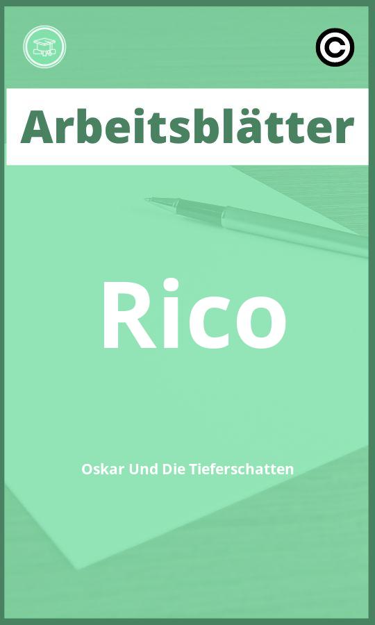 Arbeitsblätter Rico Oskar Und Die Tieferschatten mit Lösungen PDF