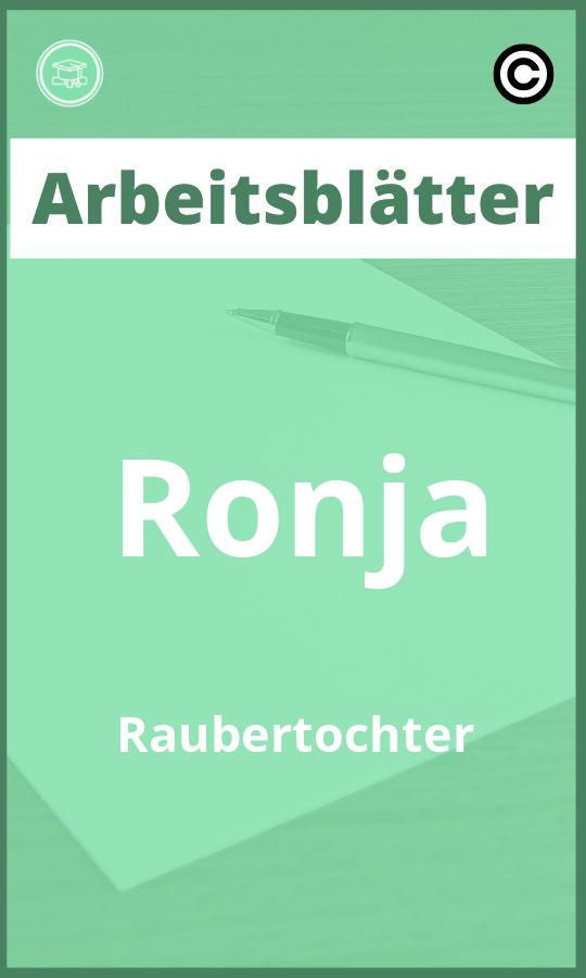 Ronja Räubertochter Arbeitsblätter Lösungen PDF