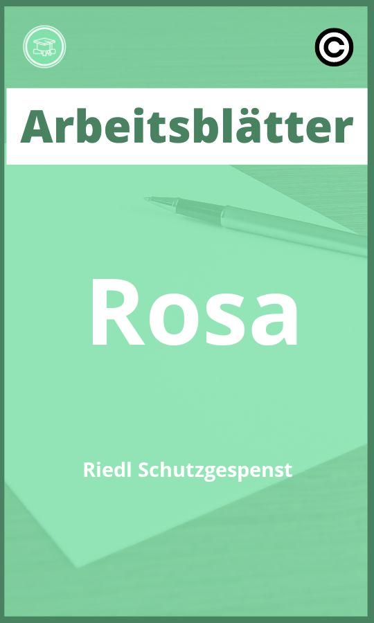 Rosa Riedl Schutzgespenst Arbeitsblätter PDF Lösungen