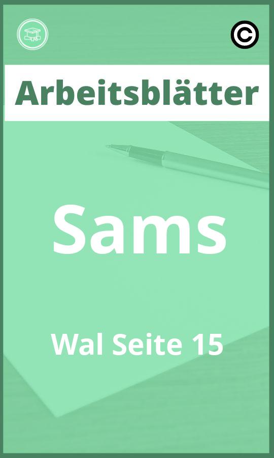 Arbeitsblätter Sams Wal Seite 15 Lösungen PDF