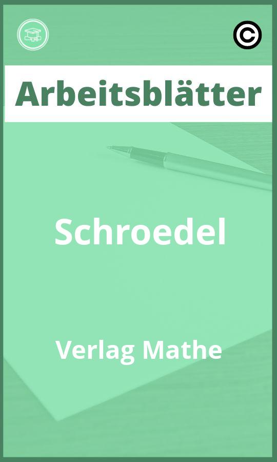 Arbeitsblätter Schroedel Verlag Mathe PDF Lösungen